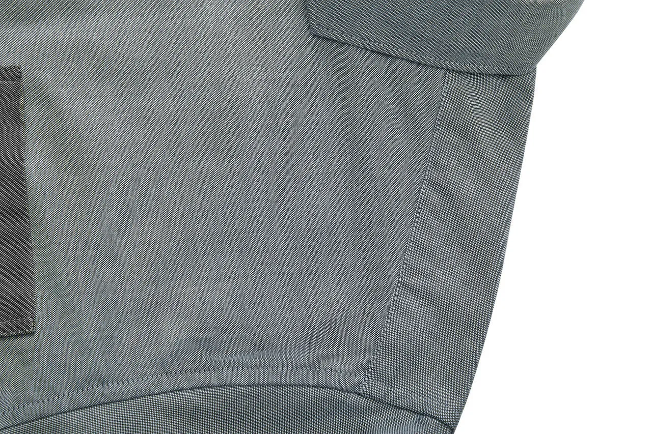 Easy Care Cotton Oxford Blocking Casual Shirt in Smart Fit Spread Collar