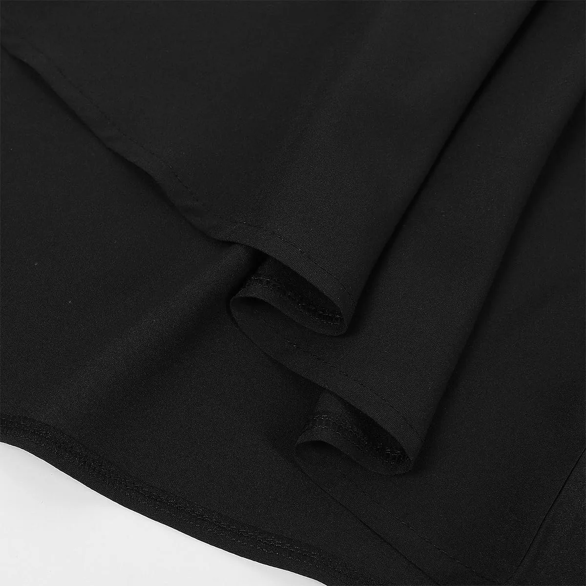 ebossy Women's Elegant Layered Long Skirt Retro High Waist Pleated Flowy A-line Asymmetric Renaissance Skirts