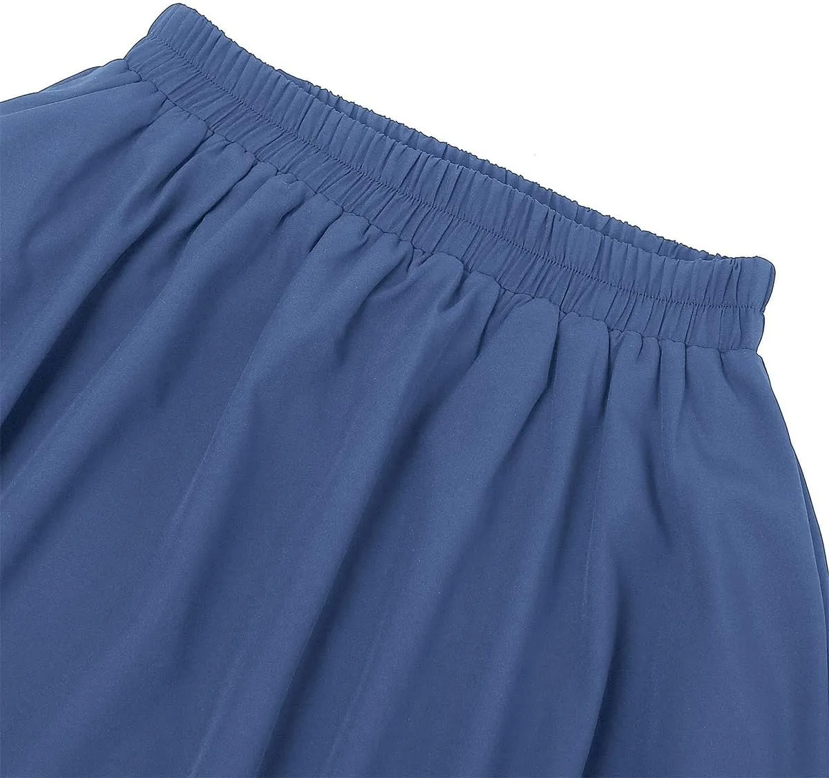 ebossy Women's Elegant Layered Long Skirt Retro High Waist Pleated Flowy A-line Asymmetric Renaissance Skirts