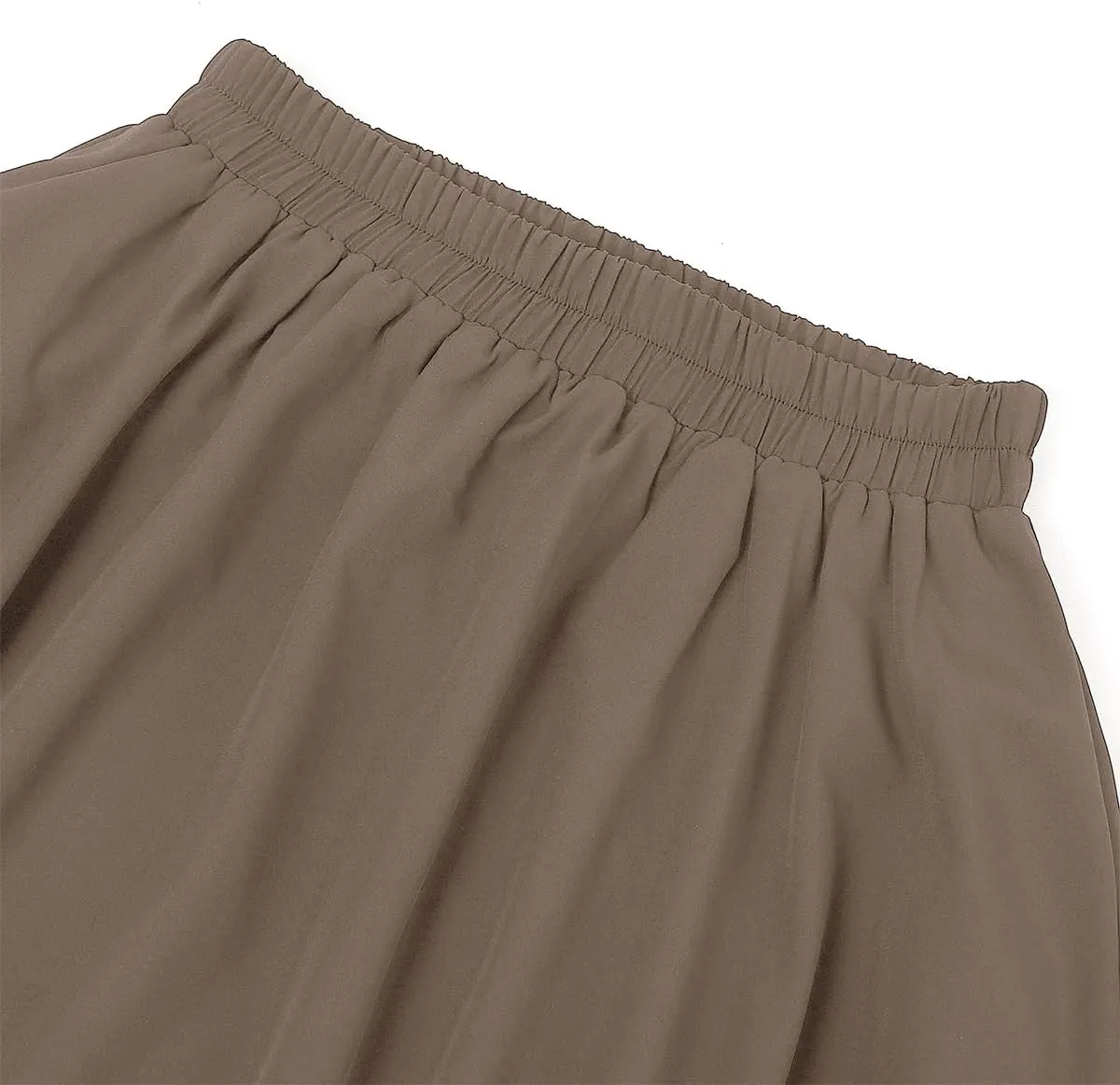 ebossy Women's Elegant Layered Long Skirt Retro High Waist Pleated Flowy A-line Asymmetric Renaissance Skirts