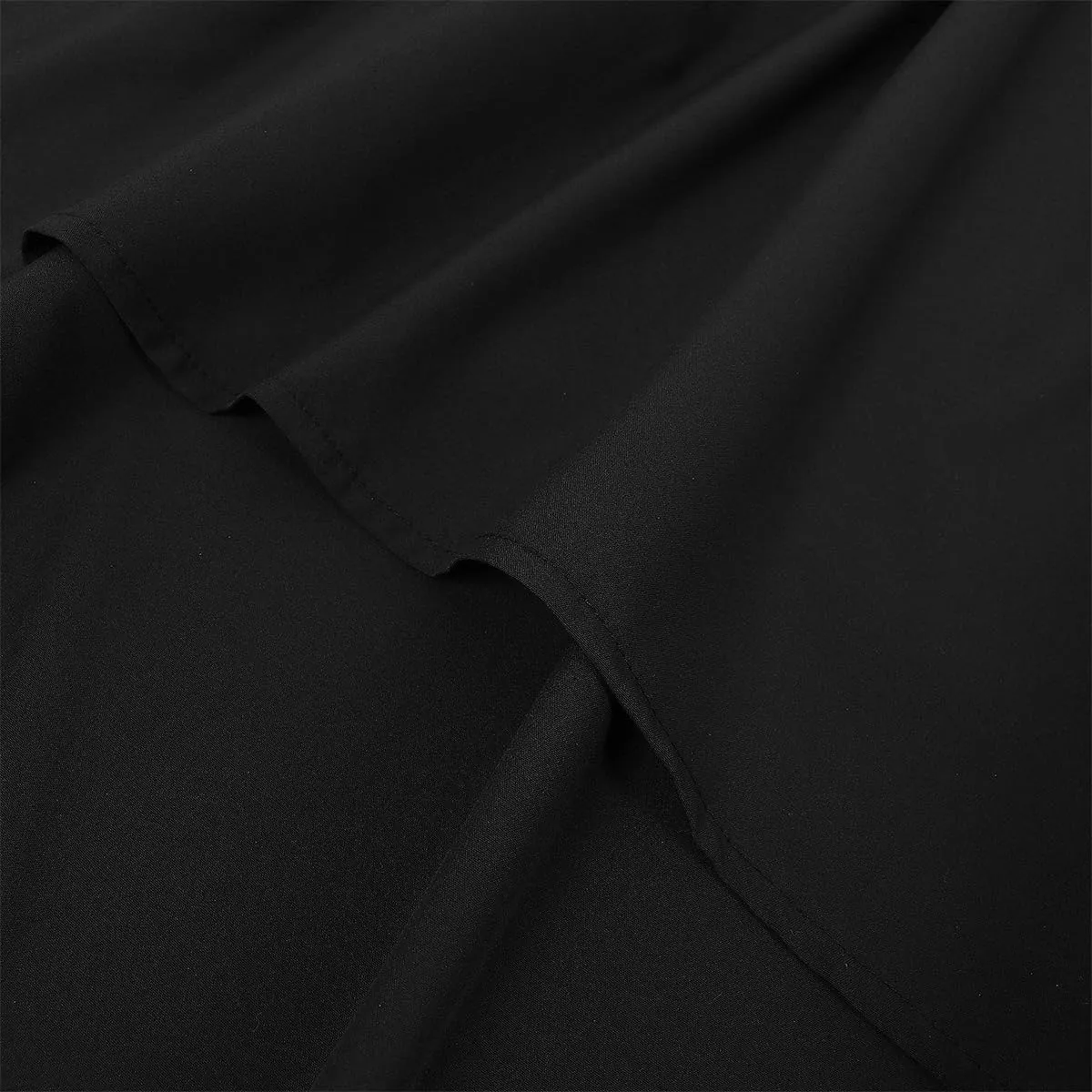 ebossy Women's Elegant Layered Long Skirt Retro High Waist Pleated Flowy A-line Asymmetric Renaissance Skirts