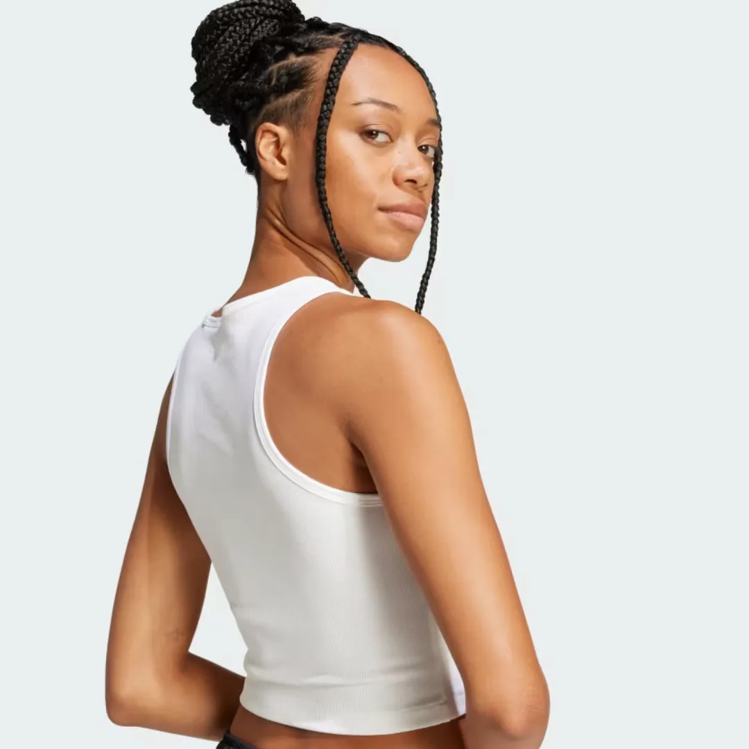 Essentials Ribbed Tank Top (White)