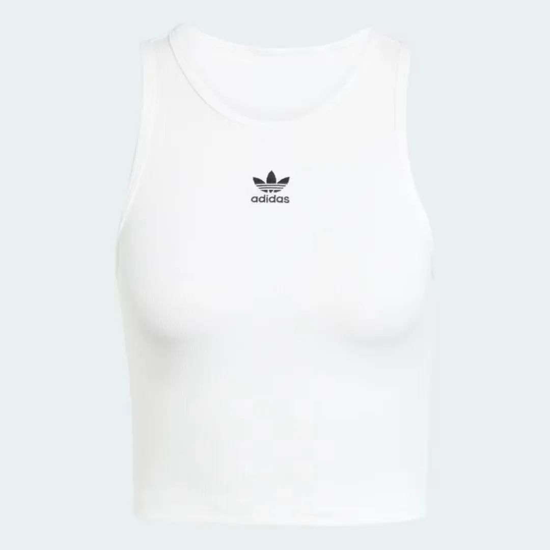 Essentials Ribbed Tank Top (White)