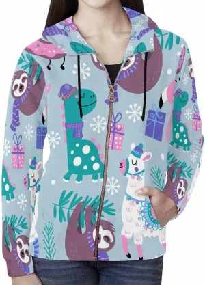 Fall Jacket Women Christmas Tree Pattern Womens Zip Up Sweatshirt Oversized Hoodies Sweater