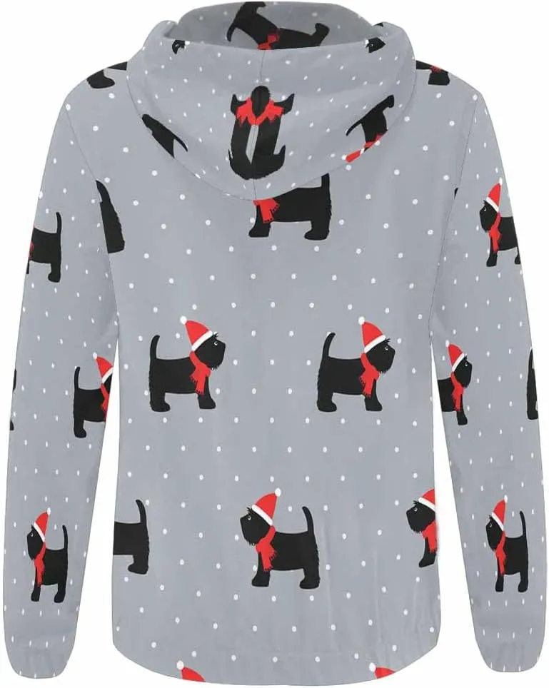 Fall Jacket Women Christmas Tree Pattern Womens Zip Up Sweatshirt Oversized Hoodies Sweater