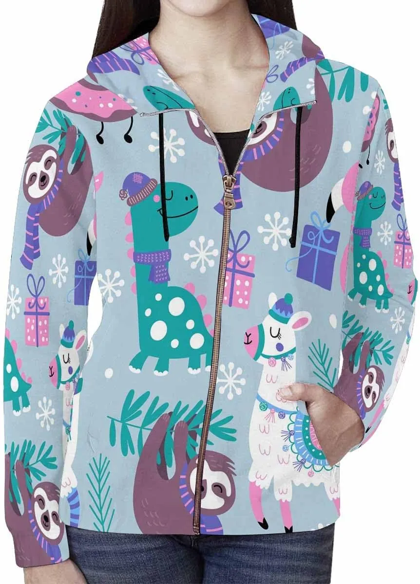 Fall Jacket Women Christmas Tree Pattern Womens Zip Up Sweatshirt Oversized Hoodies Sweater