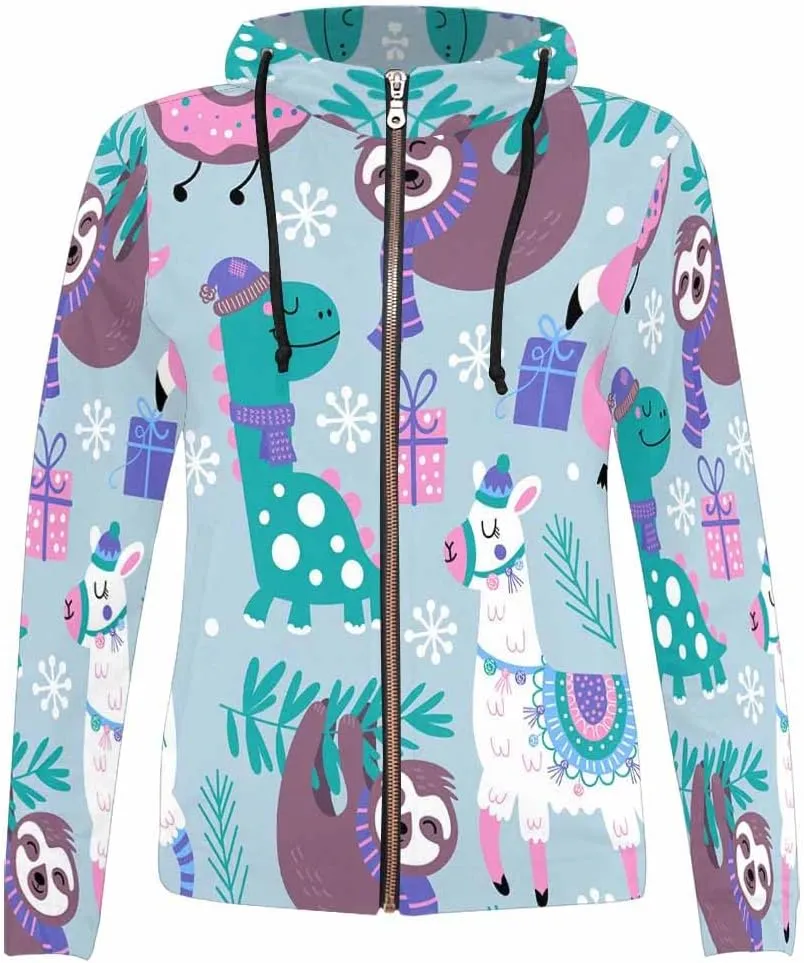 Fall Jacket Women Christmas Tree Pattern Womens Zip Up Sweatshirt Oversized Hoodies Sweater
