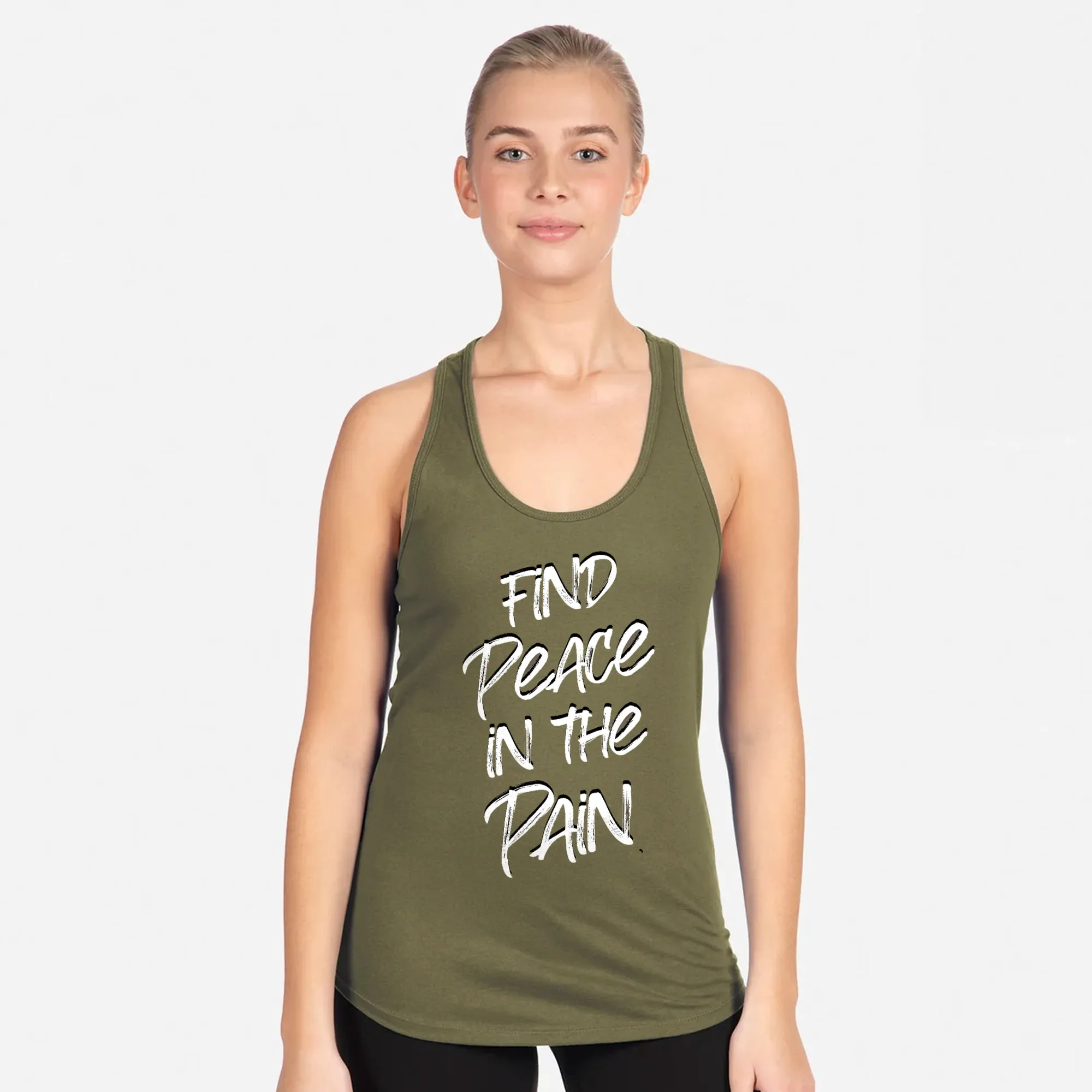 Find Peace in the Pain Racerback Tank Top