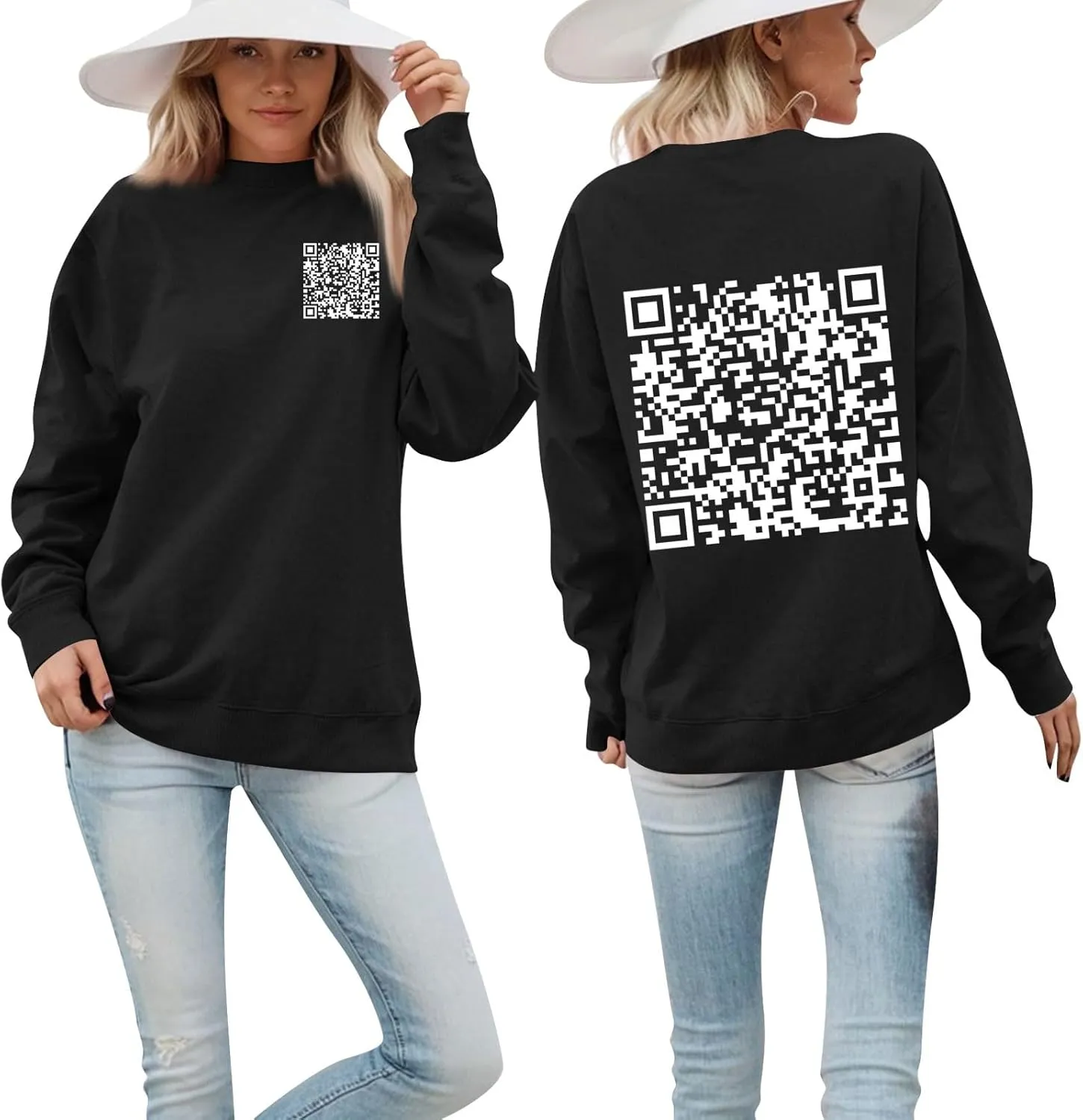 Funny Fu Qr Code Hoodies For Men And Women Stylish Fuck You Qr Code Sweatshirts Unisex Hoodies Hidden Message Clothe