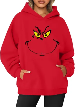 Generic Women's Long Sleeve Christmas Pullover Ugly Sweatshirt Funny Christmas Shirt Green