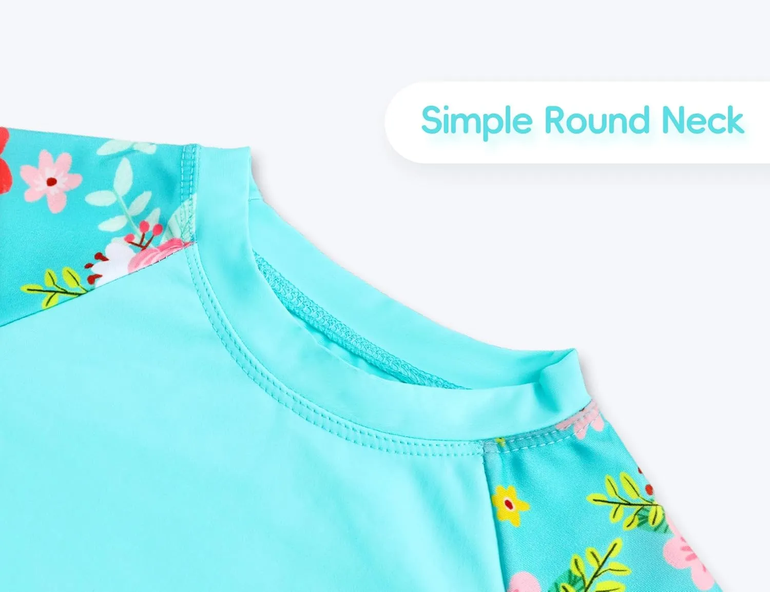 Girls Swimsuit Long Sleeve Rush Guard Bathing Suit Swimwear with Bikini Bottom Sun Protection