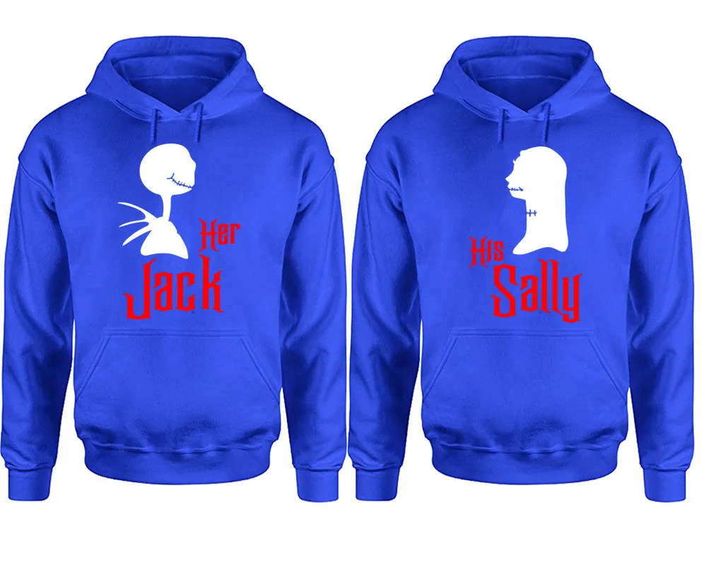 Her Jack & His Sally Couple Pullover Hoodies – Unisex Premium 4-Piece Set | Men’s & Women’s Designs Sold Separately