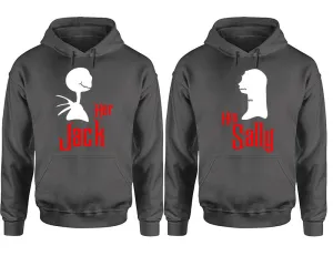 Her Jack & His Sally Couple Pullover Hoodies – Unisex Premium 4-Piece Set | Men’s & Women’s Designs Sold Separately