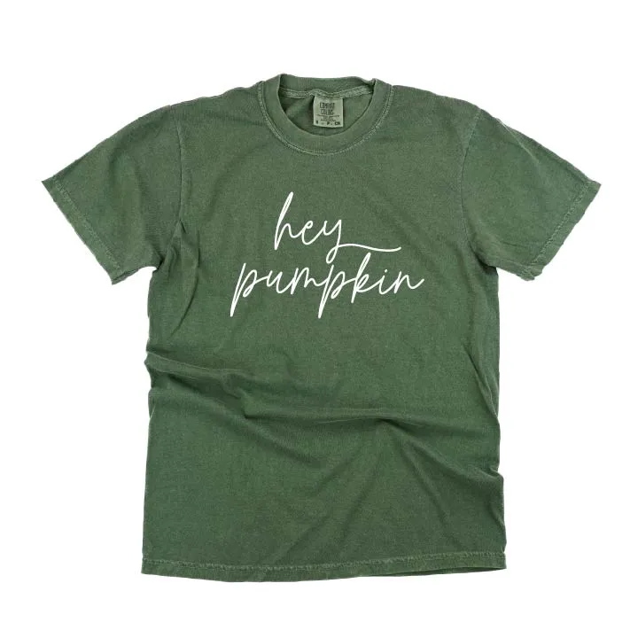 Hey Pumpkin - Cursive - SHORT SLEEVE COMFORT COLORS TEE