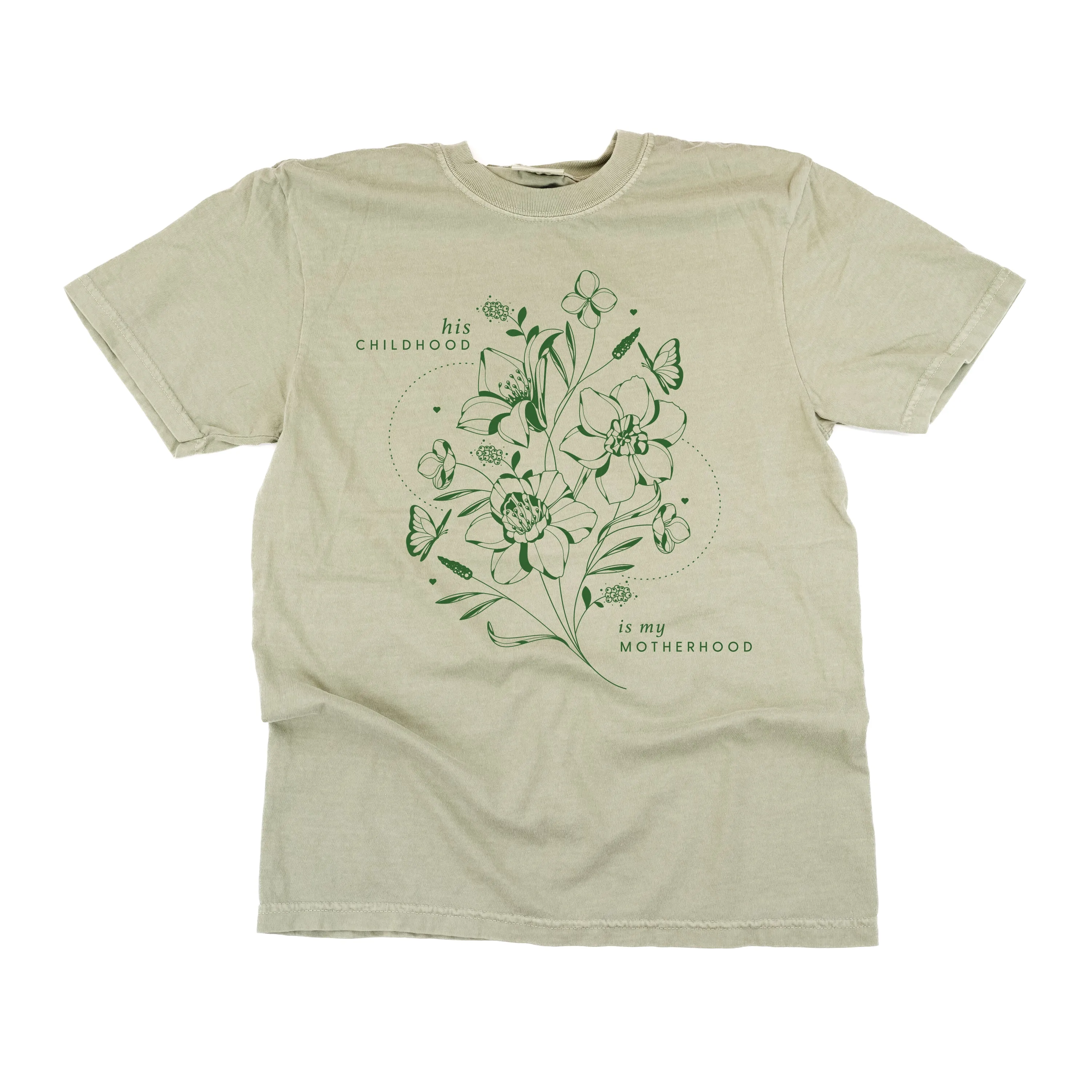 His Childhood is My Motherhood (Singular) - SHORT SLEEVE COMFORT COLORS TEE