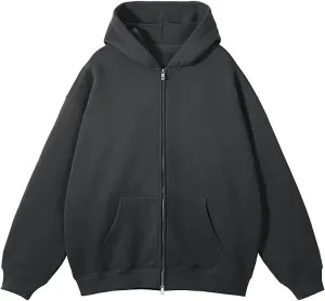 hlysgo Oversized Hoodies for Men & Women Fall Fashion Jackets Casual Y2k Sweatshirts Zip Up Hoodie Coat with Pockets