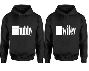 Hubby & Wifey Matching Pullover Hoodies – Premium Unisex Design | Comfortable 80% Cotton, 20% Polyester | Sold Separately for Men and Women