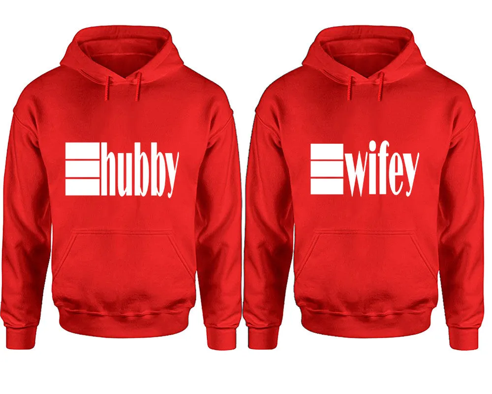 Hubby & Wifey Matching Pullover Hoodies – Premium Unisex Design | Comfortable 80% Cotton, 20% Polyester | Sold Separately for Men and Women