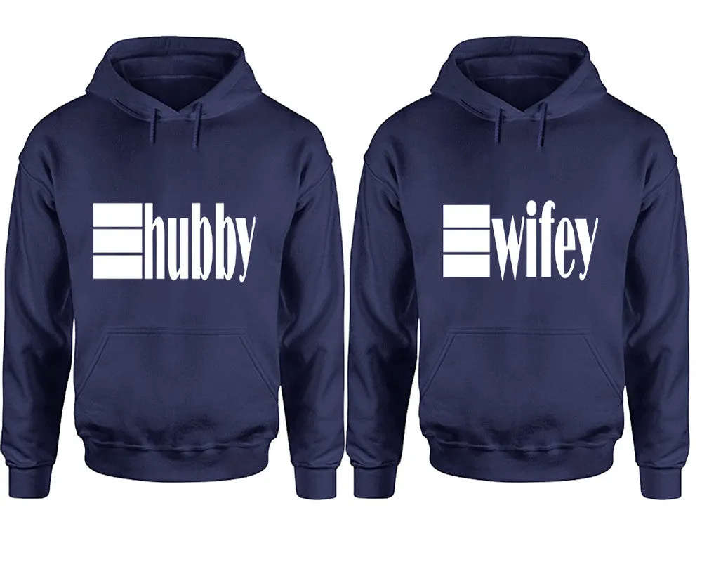 Hubby & Wifey Matching Pullover Hoodies – Premium Unisex Design | Comfortable 80% Cotton, 20% Polyester | Sold Separately for Men and Women
