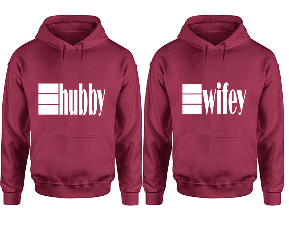Hubby & Wifey Matching Pullover Hoodies – Premium Unisex Design | Comfortable 80% Cotton, 20% Polyester | Sold Separately for Men and Women