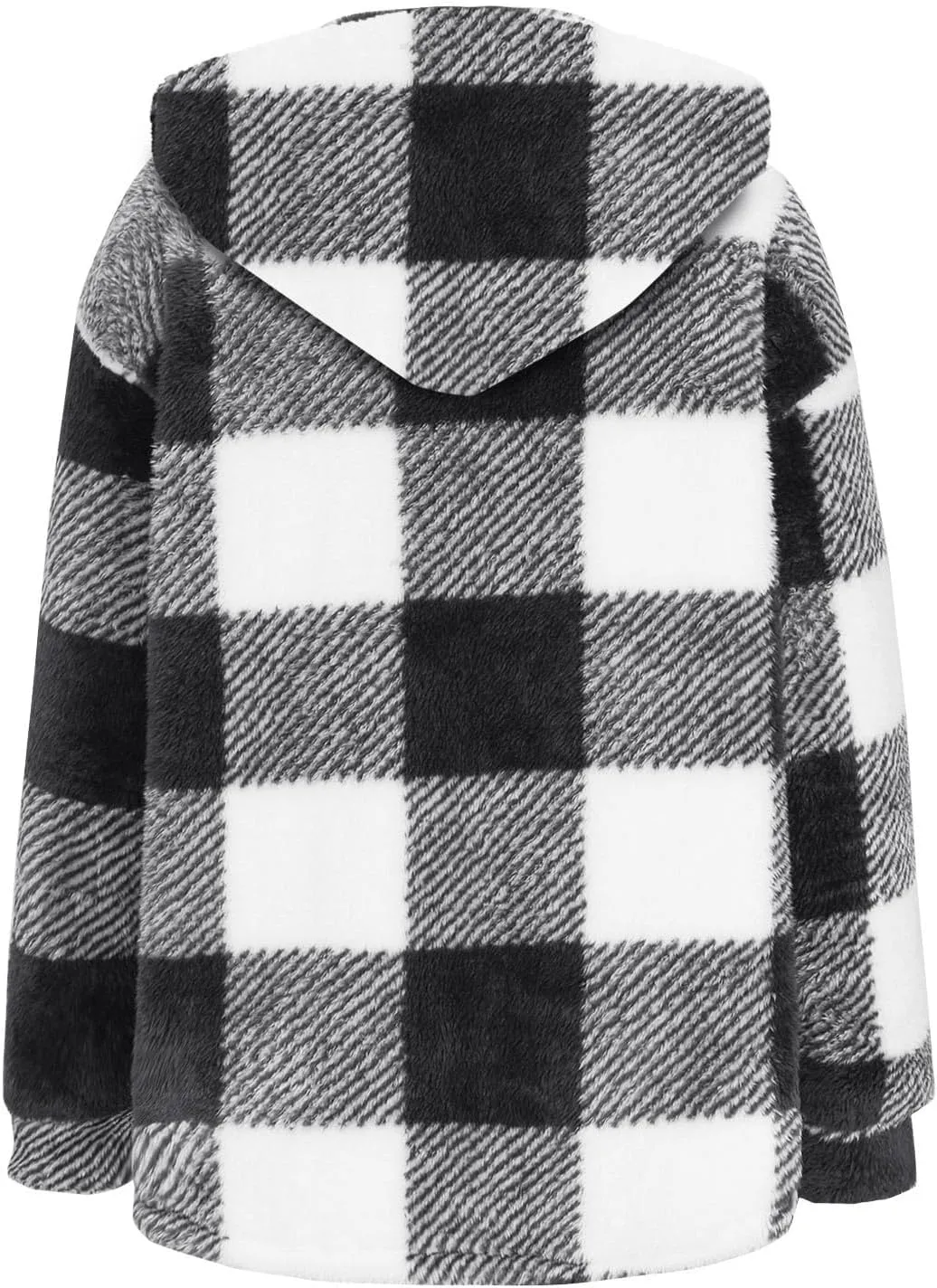Hvyesh Teddy Bear Flannel Jacket Women Winter Clothes Hoodies, Oversized Fuzzy Fleece Sherpa Shacket Jackets for Women