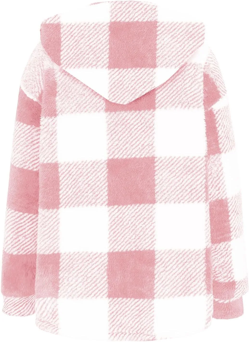 Hvyesh Teddy Bear Flannel Jacket Women Winter Clothes Hoodies, Oversized Fuzzy Fleece Sherpa Shacket Jackets for Women
