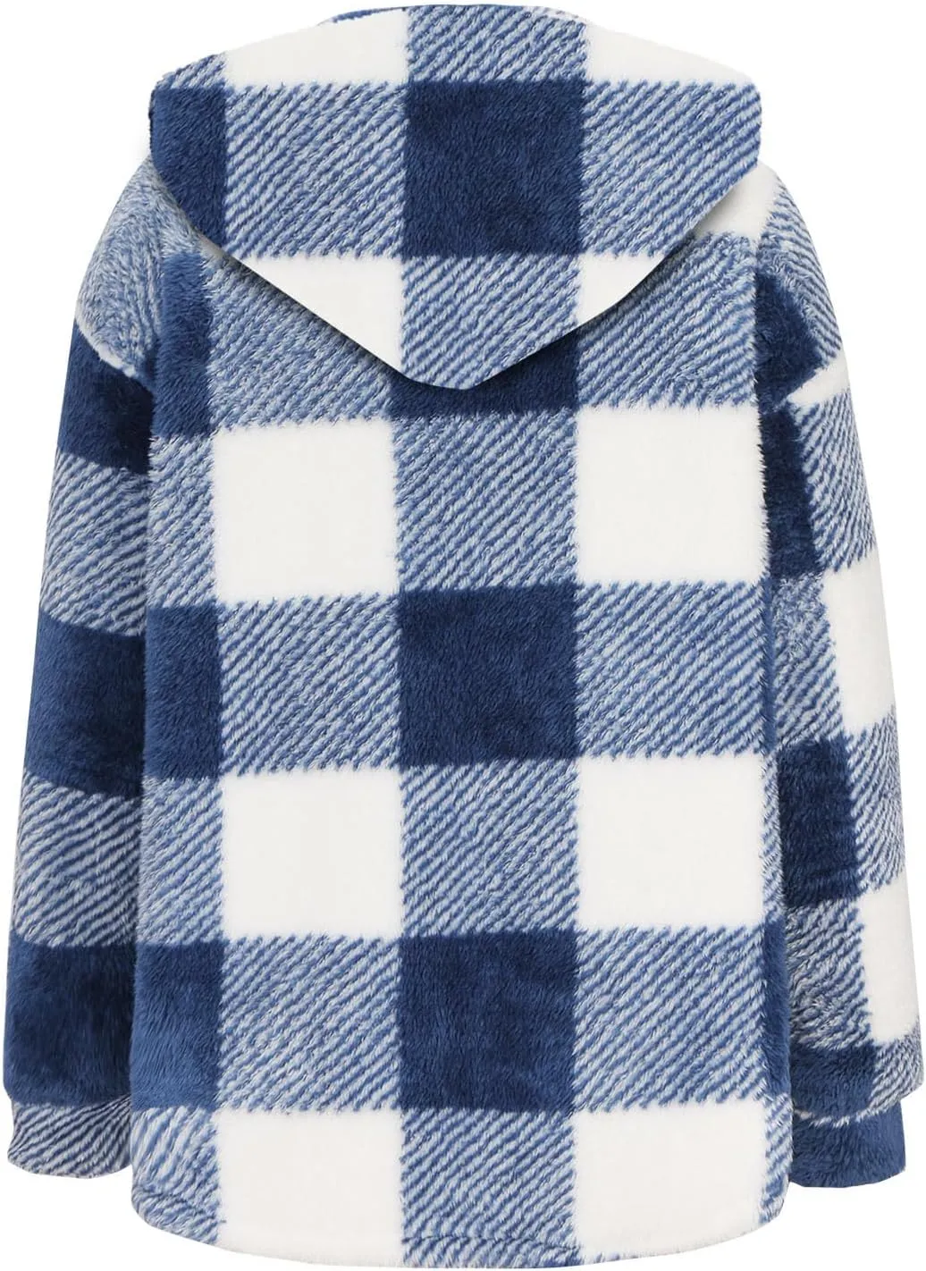 Hvyesh Teddy Bear Flannel Jacket Women Winter Clothes Hoodies, Oversized Fuzzy Fleece Sherpa Shacket Jackets for Women