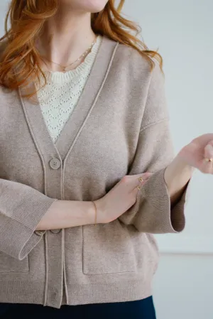 ICHI | Ballia Cardigan - Taupe
