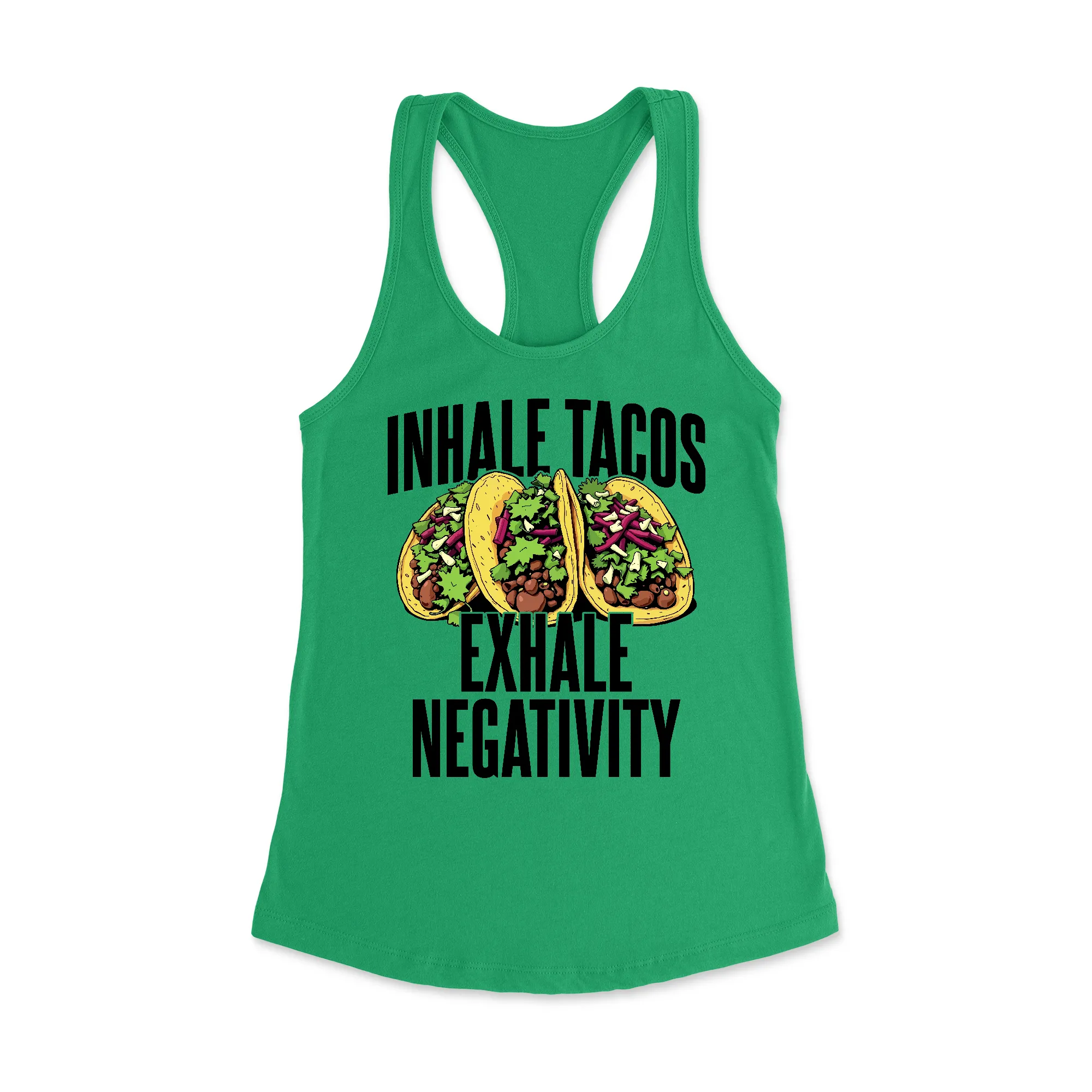 Inhale Tacos Racerback Tank