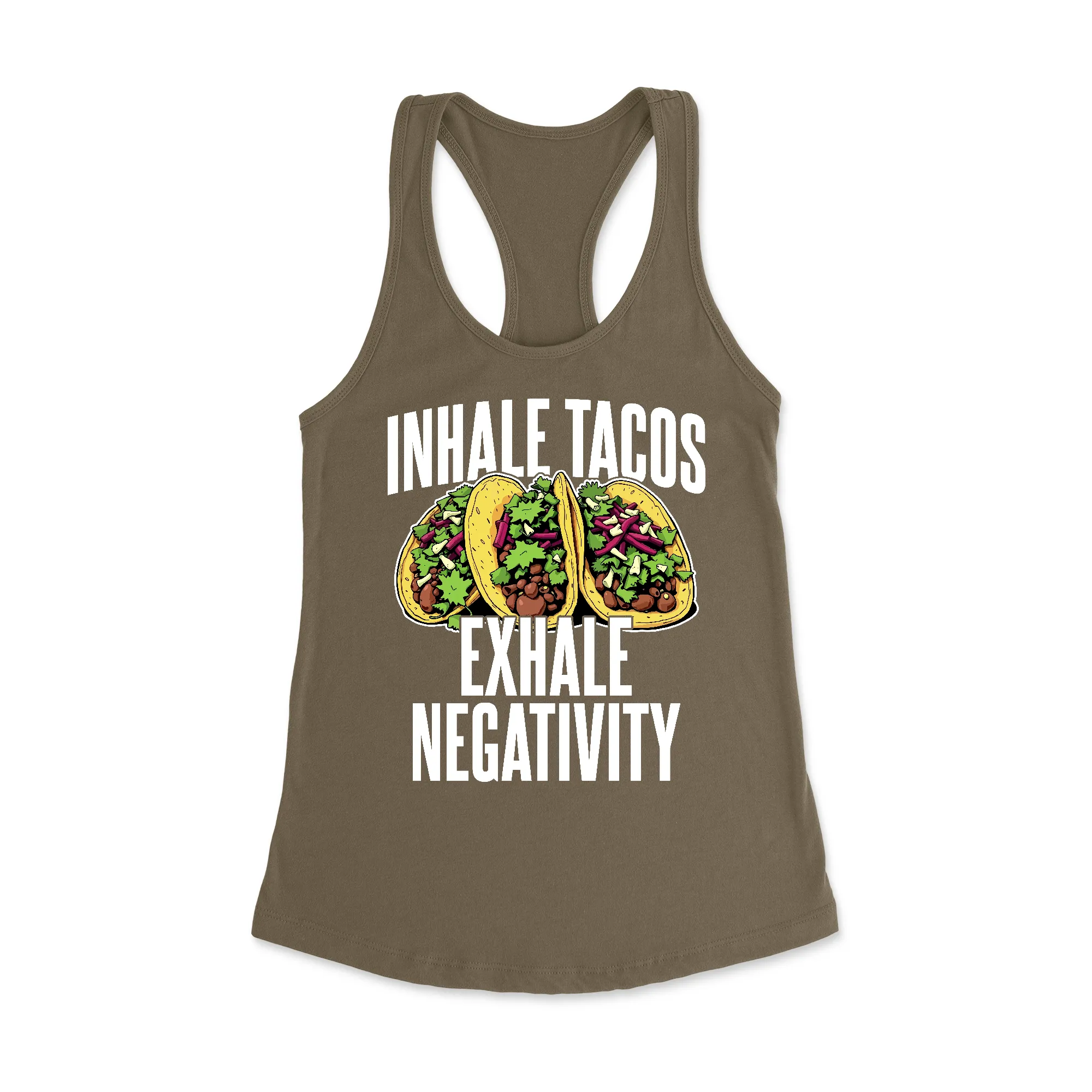 Inhale Tacos Racerback Tank