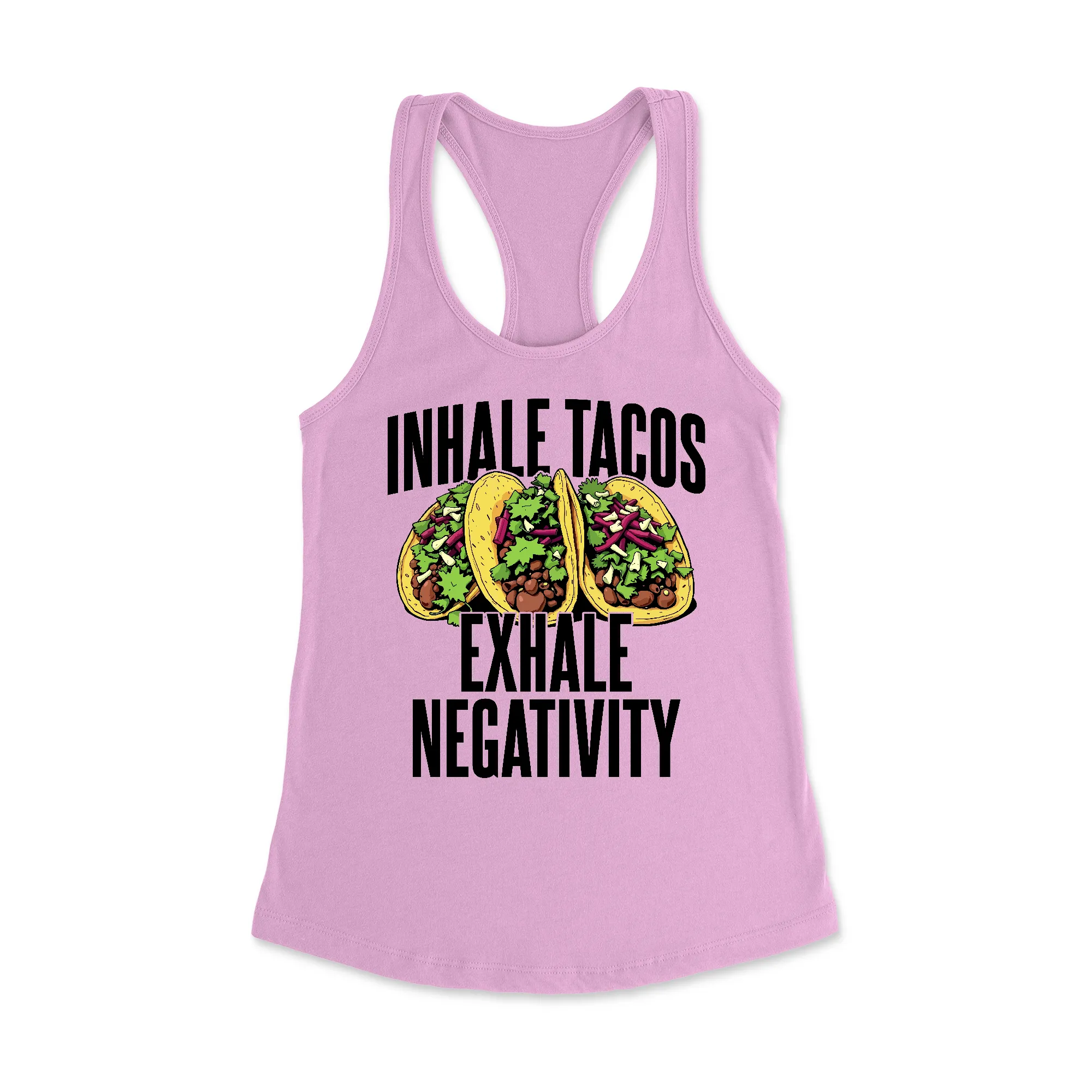 Inhale Tacos Racerback Tank