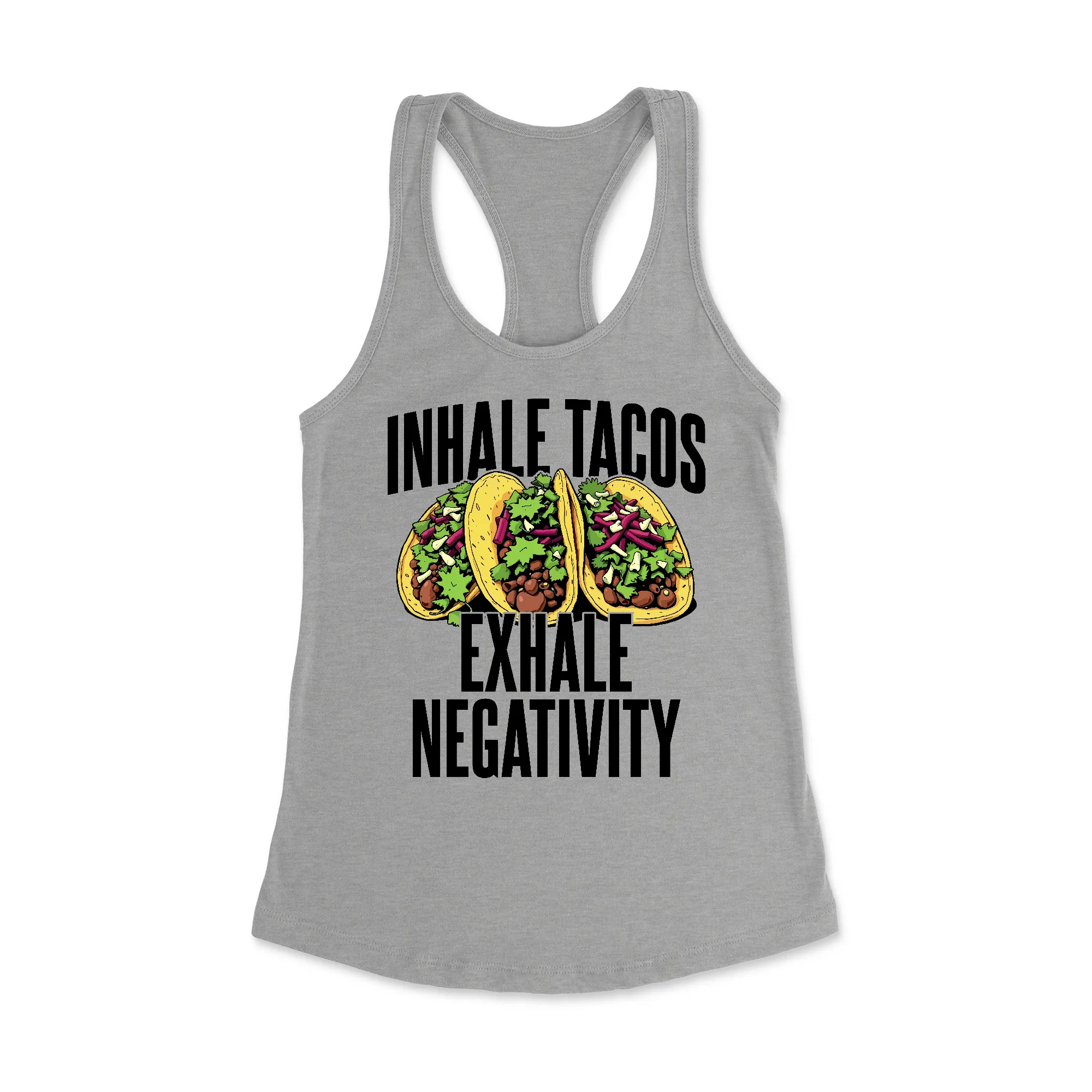 Inhale Tacos Racerback Tank