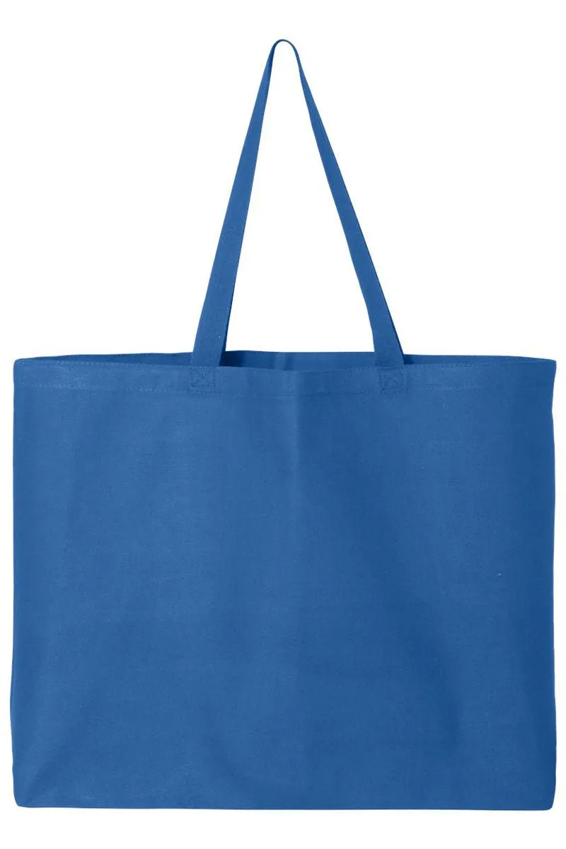Iridescent Satin Bow Canvas Jumbo Tote