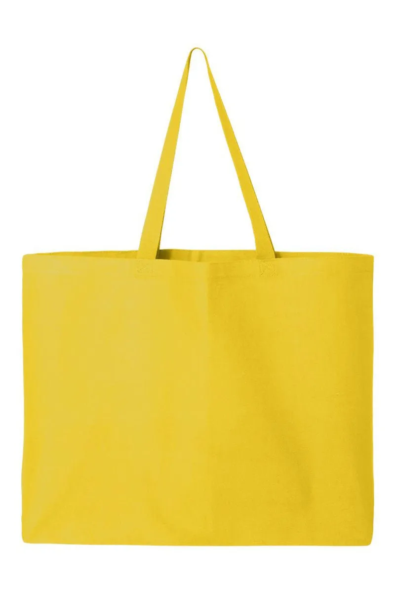 Iridescent Satin Bow Canvas Jumbo Tote