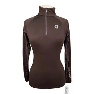 Kingsland 1/2 Zip L/S Training Shirt in Brown - Women's Small