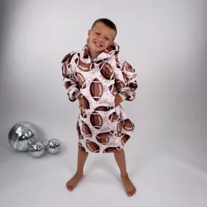 KMB Custom FOOTBALL Blanket Hoodies!! ADULT   KID SIZE!!