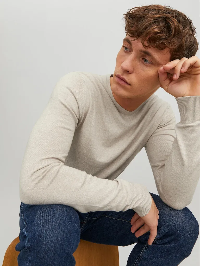Knit Crewneck Sweater - Oatmeal