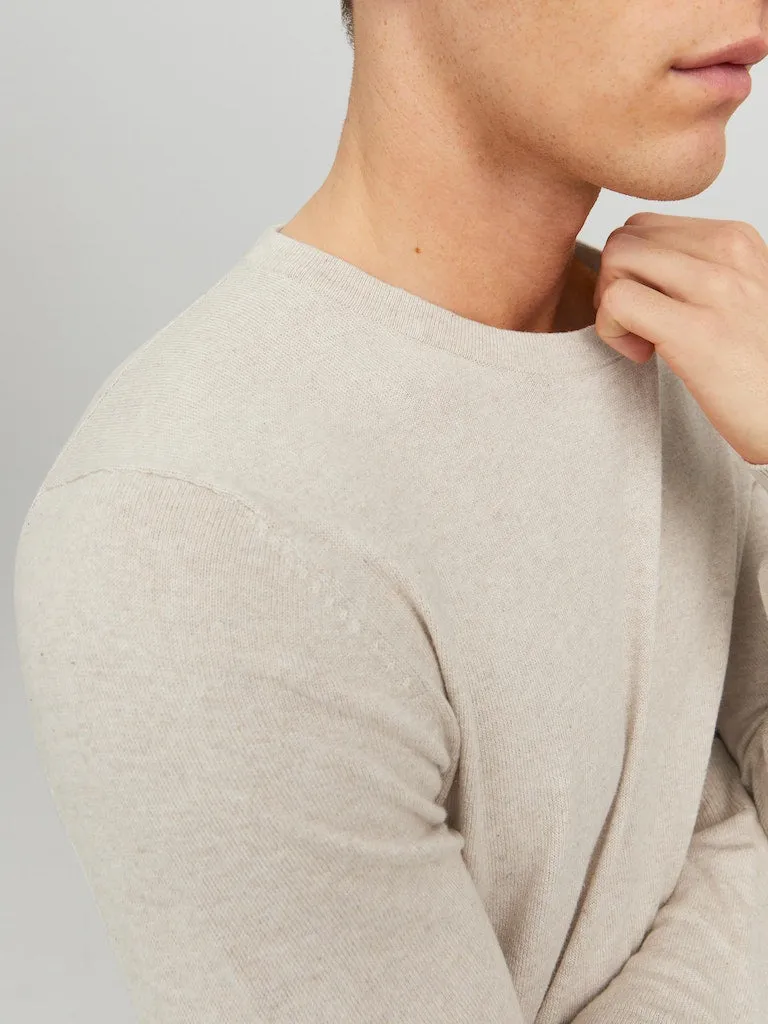 Knit Crewneck Sweater - Oatmeal