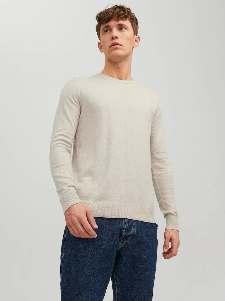 Knit Crewneck Sweater - Oatmeal
