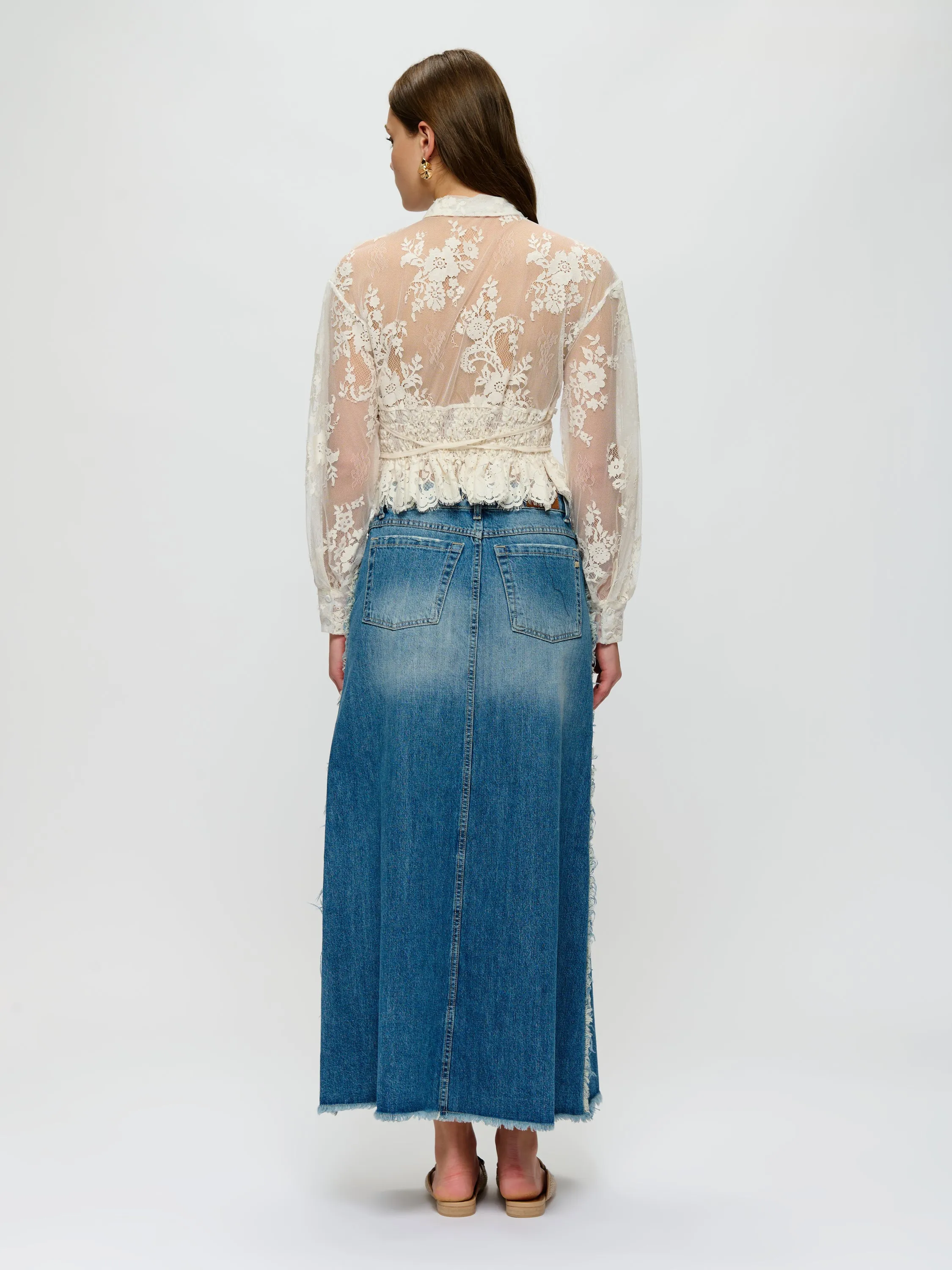 Lace Cinched Blouse