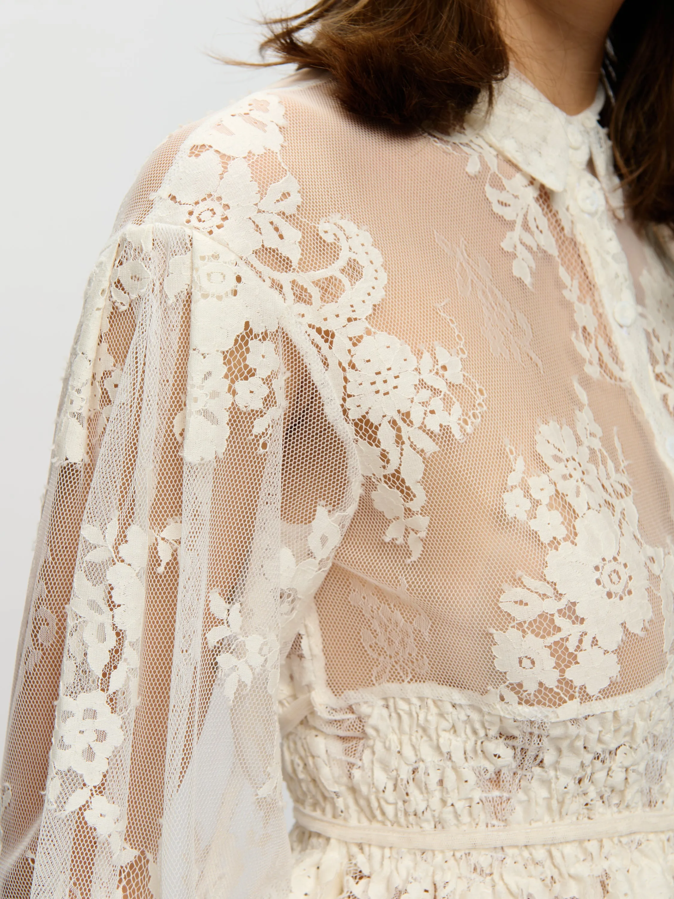 Lace Cinched Blouse