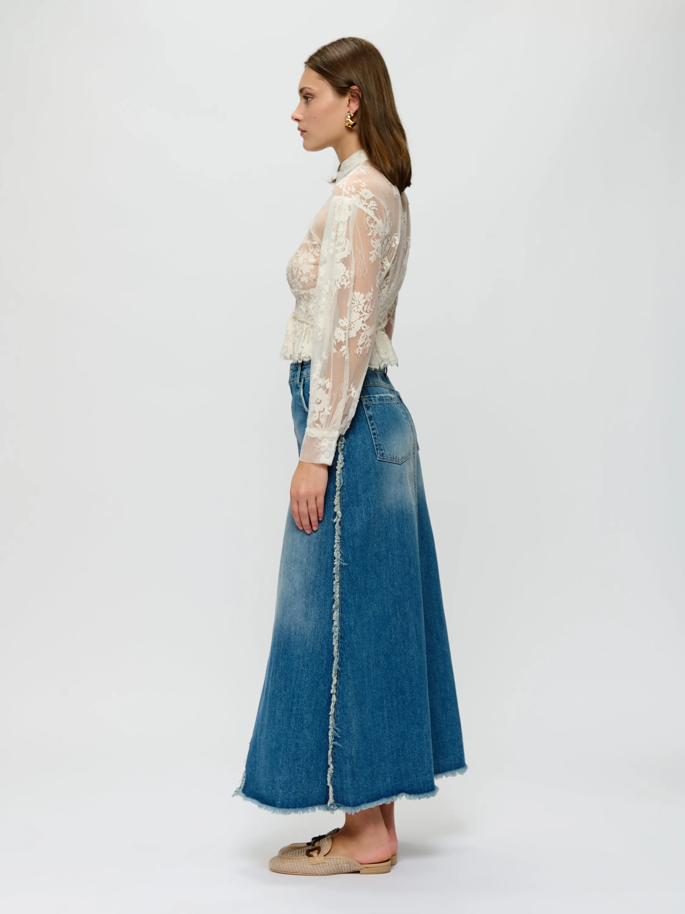 Lace Cinched Blouse