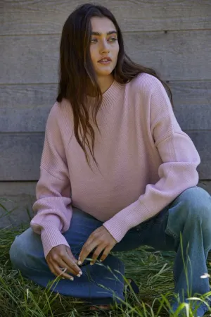 Lavender Mock Neck Oversized Sweater
