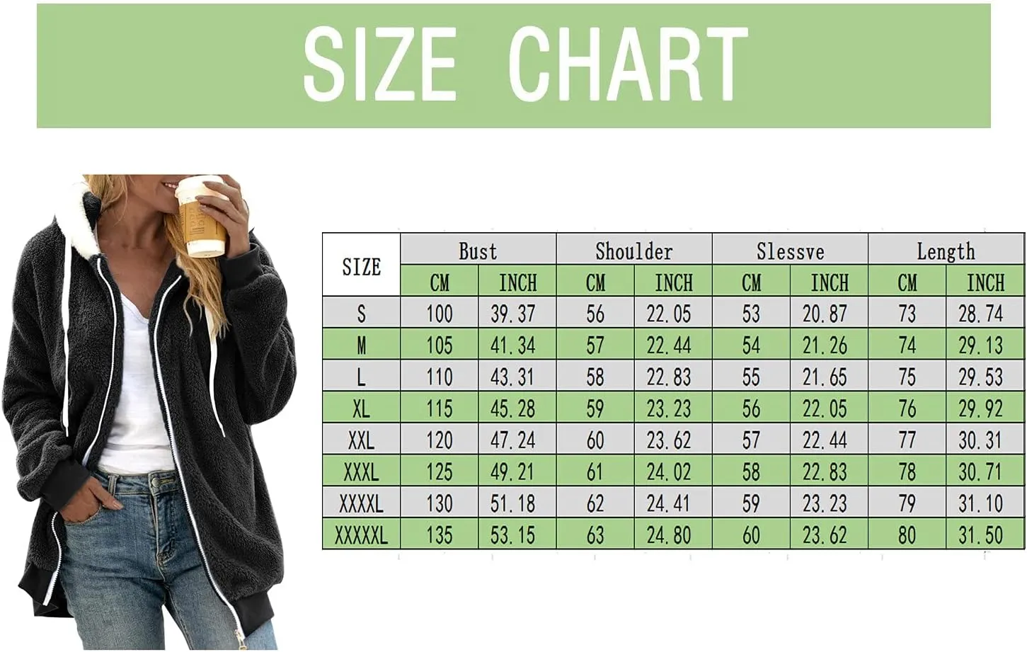 LCMTWX Fleece Jacket Women Loose Solid Color Artificial Wool Zipper Drawstring Long-Sleeved Hoodie Oversized Fluffy Winter