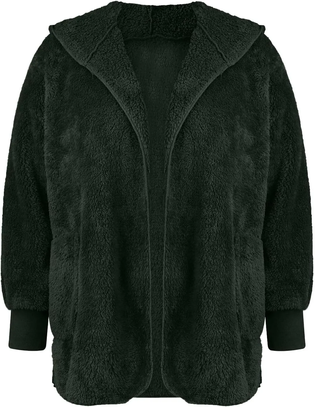 lcyhony Sherpa Fleece Jacket Women Oversized Trendy Lightweight Open Front Cardigans Soft Comfy Blanket Hoodie Winter Clothes