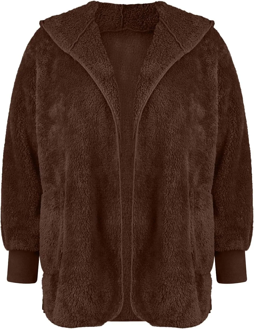 lcyhony Sherpa Fleece Jacket Women Oversized Trendy Lightweight Open Front Cardigans Soft Comfy Blanket Hoodie Winter Clothes