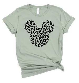 Leopard Mickey Mouse T Shirt -Animal Print Mickey Shirt - Disney Trip Matching Shirts - Cheetah Safari Mickey Mouse Shirt