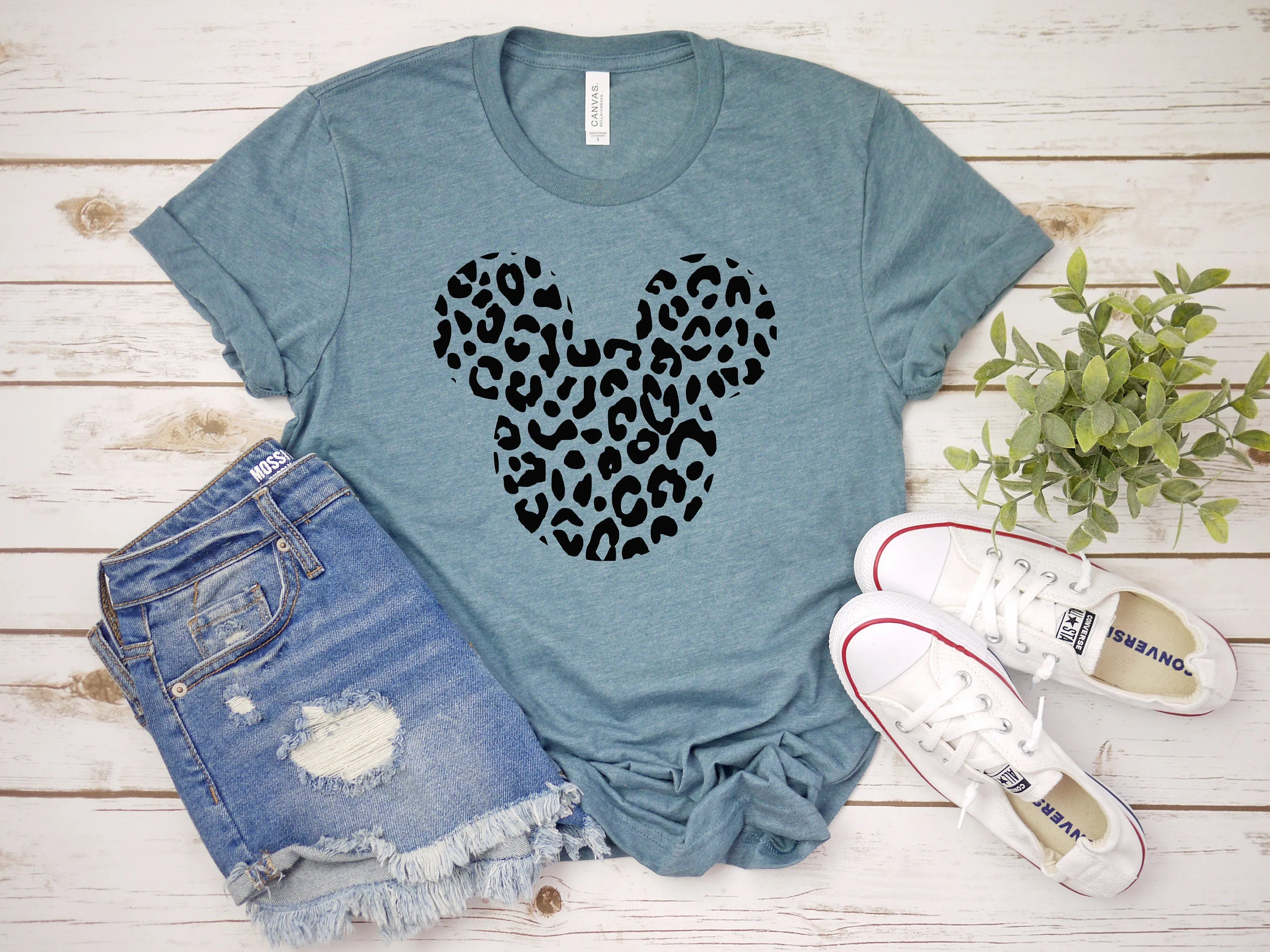 Leopard Mickey Mouse T Shirt -Animal Print Mickey Shirt - Disney Trip Matching Shirts - Cheetah Safari Mickey Mouse Shirt