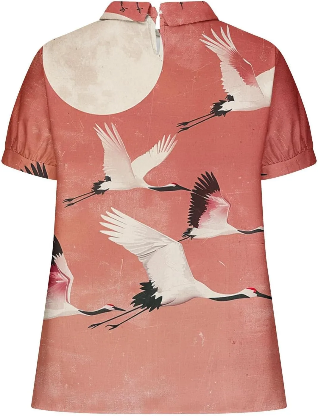 Linen Blouses Button Shirts Top Fresh Gradient Short Sleeved Pullover Top Bathing Suit Cover Up Spring Tops for