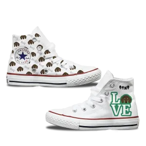 Love Dachshund Kids Personalised Converse